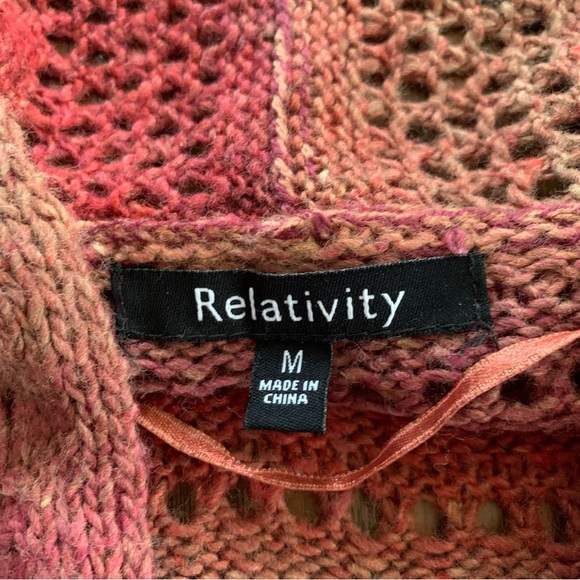 Relativity Knit Acrylic Cut Out Cardigan Women’s - Picture 3 of 9